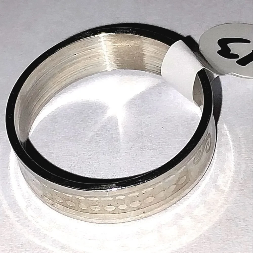 Stainless steel wide band hypoallergenic nickel free Men's ring sz 13